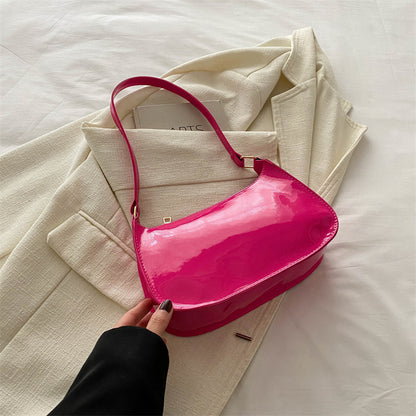 Chic Patent Leather Shoulder Bag Acalora