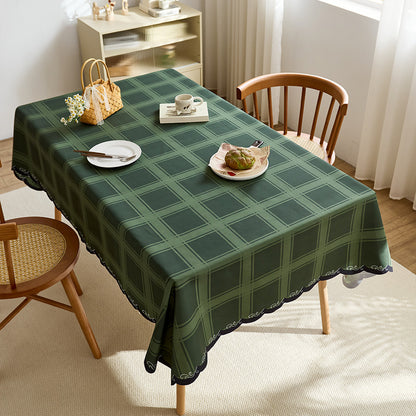 Elegant Plaid Tablecloth
