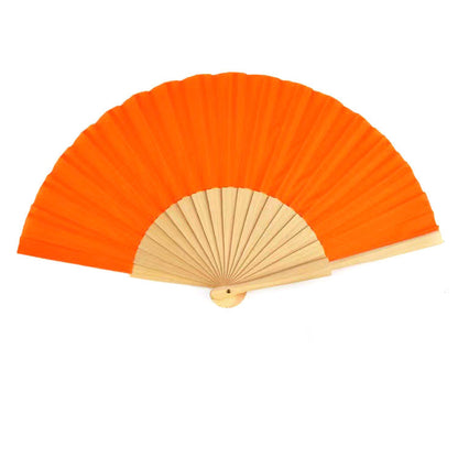 Ladies' elegant hand fan made of lightweight fabric with an elaborate folding pattern Brehn