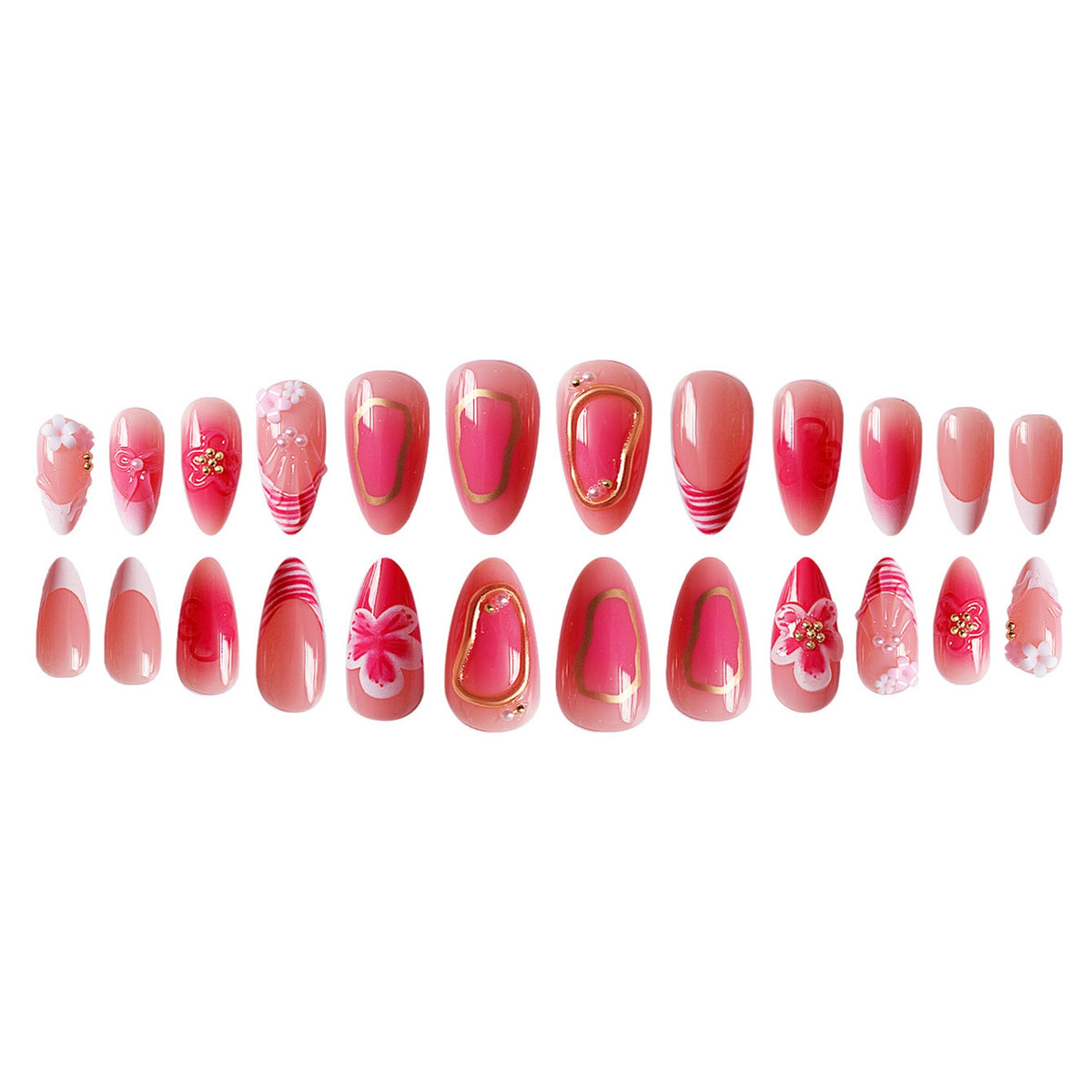 Floral Glam Nail Art Acalora