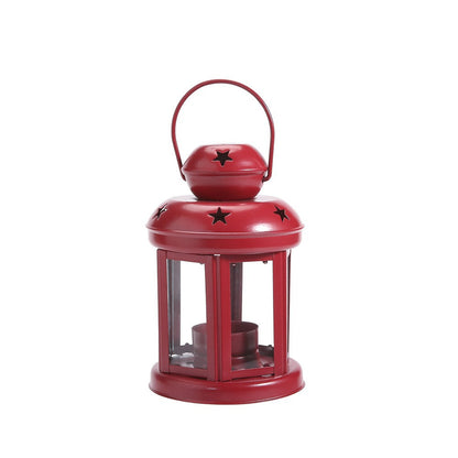 Mini Vintage Metal Star-Cut Tea Light Lantern Acalora