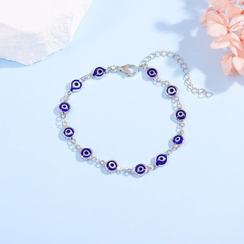 Decorative Evil Eye Charm Bracelet Acalora