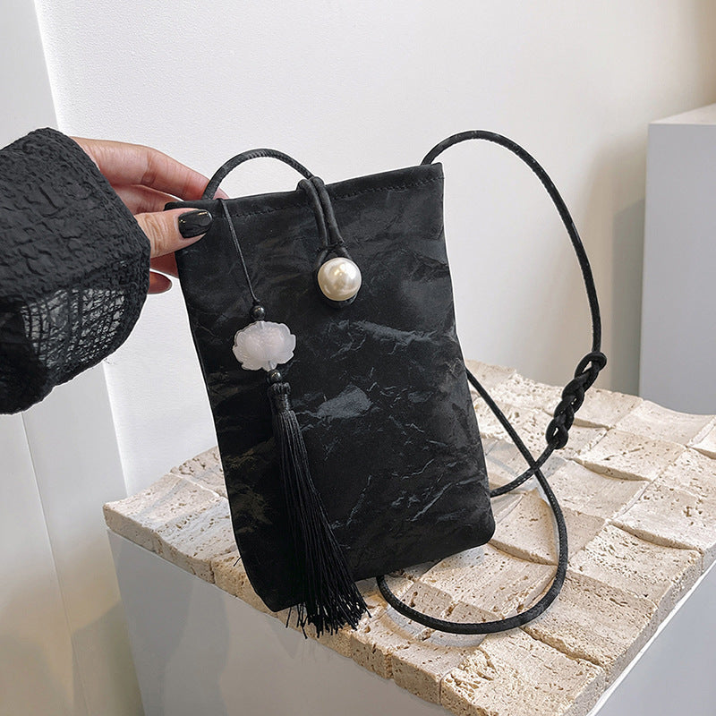 Elegant Textured Mini Crossbody Bag Acalora