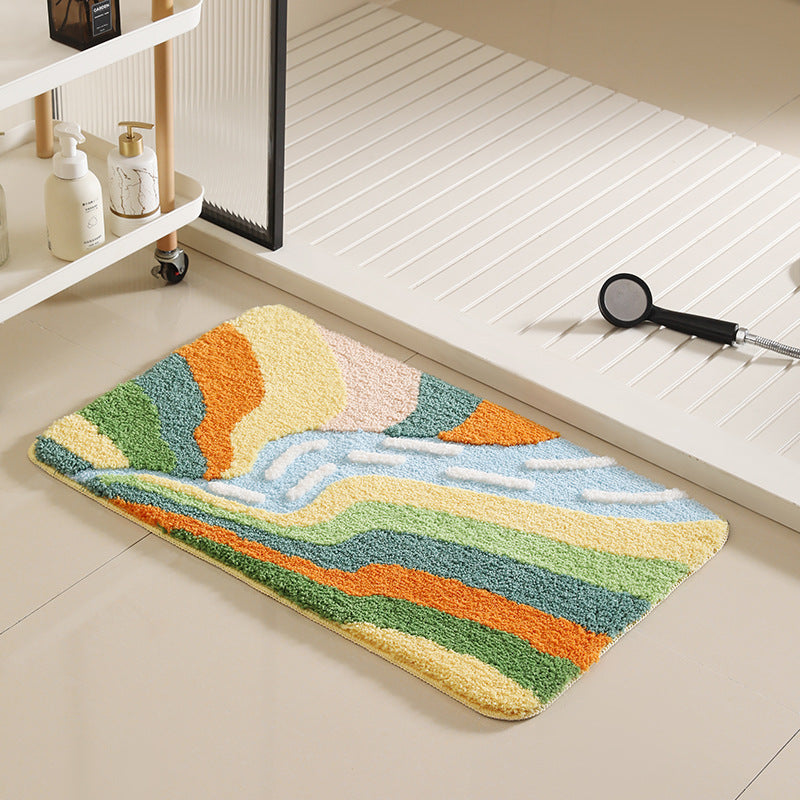 Decorative Fruit-Themed Bath Rug