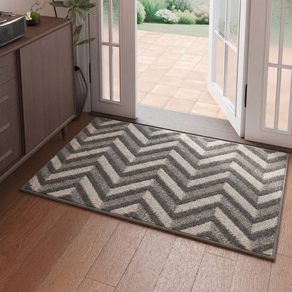 Textured Geometric Doormat