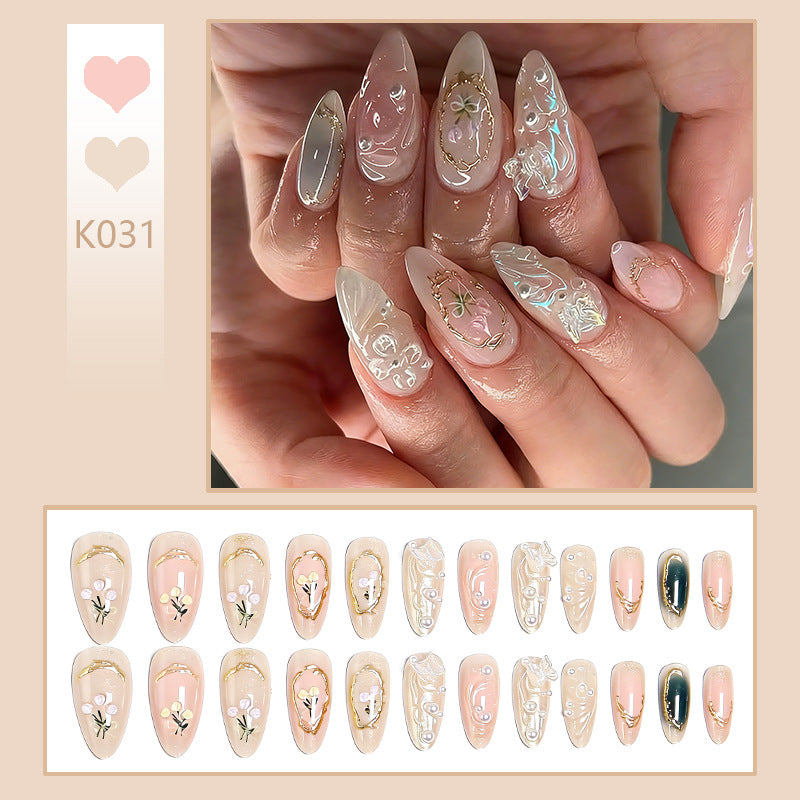 Nail art set with filigree floral decorations Acalora