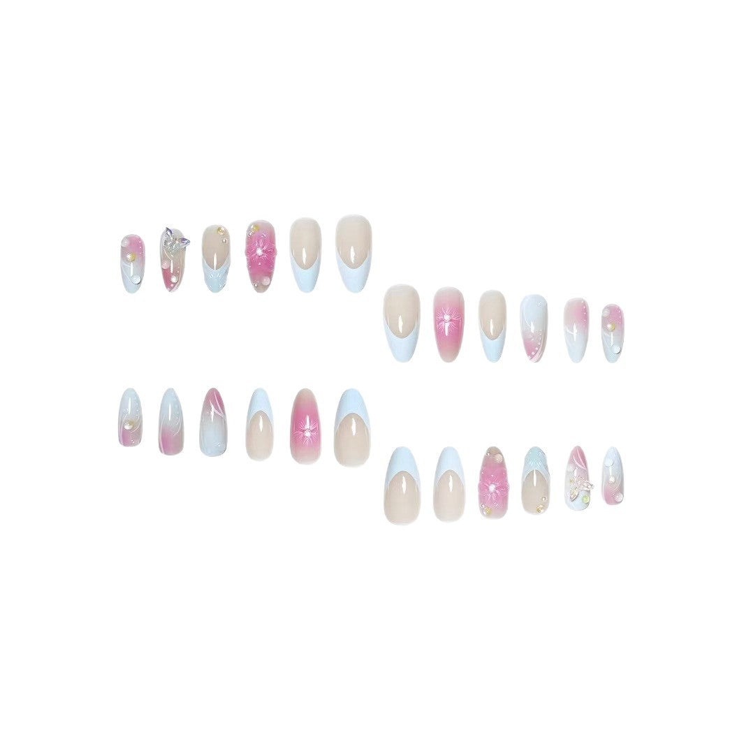 Premium Floral Art Press-On Nail Set Acalora