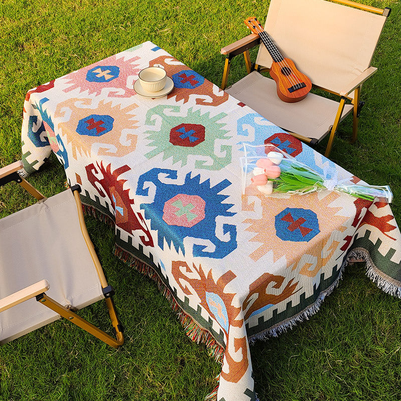 Bohemian Designed Picnic Tablecloth