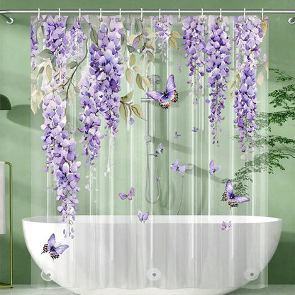 Floral Wisteria Shower Curtain