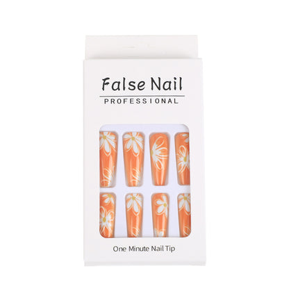 Stylish artificial nails with floral accents Acalora