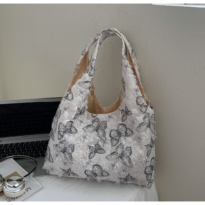 Embroidered Canvas Tote Bag Acalora