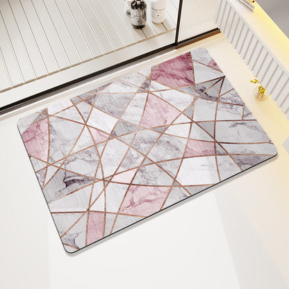 Abstract Geometric Pattern Bath Mat Acalora