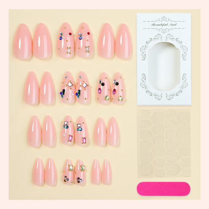 Decorative Gemstone Press-On Nail Art Set Acalora
