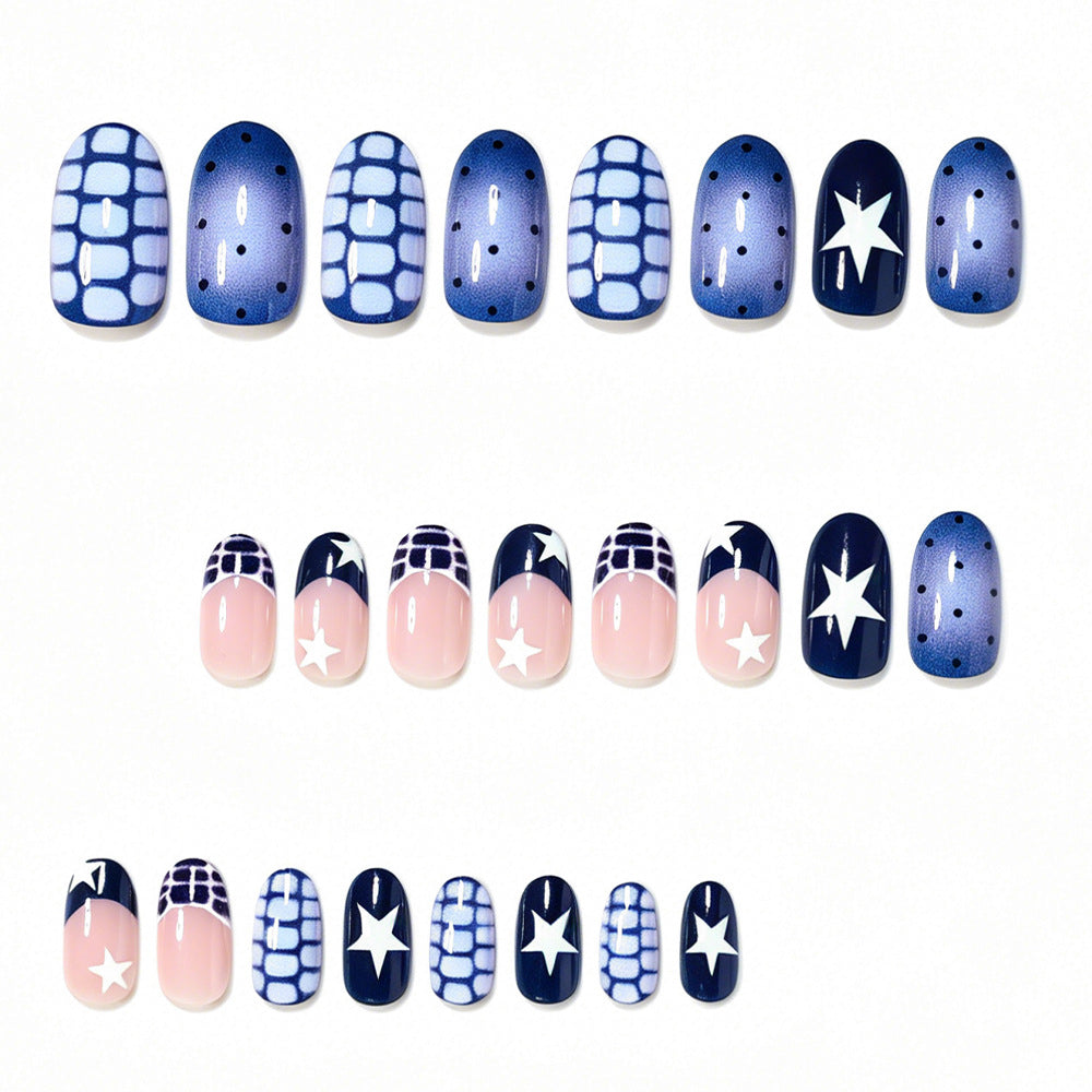 Artistic Ocean-Inspired Press-On Nail Set Acalora