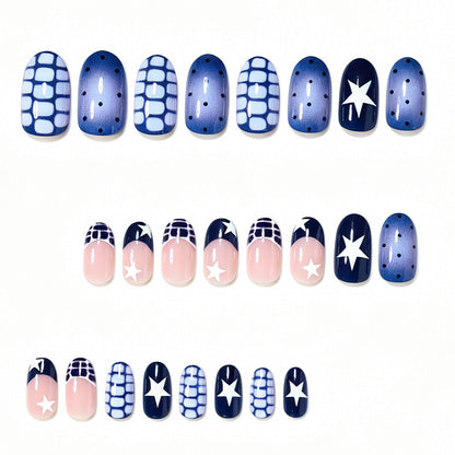 Artistic Ocean-Inspired Press-On Nail Set Acalora