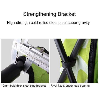 BowLift | Outdoor portable foldable camping chair lightweight fishing beach chair stainless steel tube folding chair with cooler bag (Green)