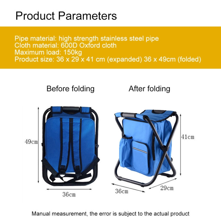 BowLift | Outdoor portable foldable camping chair lightweight fishing beach chair stainless steel tube folding chair with cooler bag (Green)