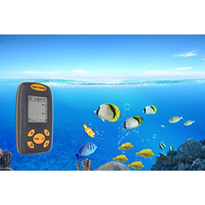 Skanto | Portable Fish Finder, Water Depth and Temperature Fish Finder with LED Sonar Sensor and LCD Display