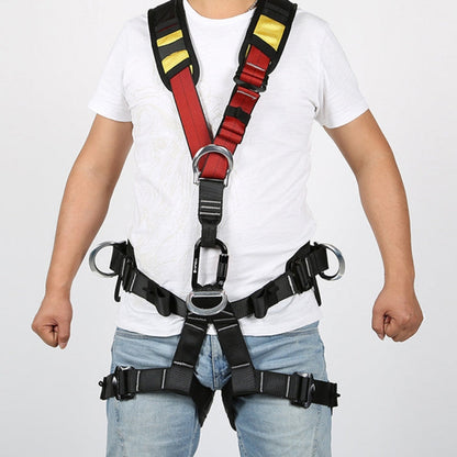 Skanto | XINDA XDA9516 Outdoor Climbing Polyester High-Strength Rope Adjustable Descender Full Body Safety Harness