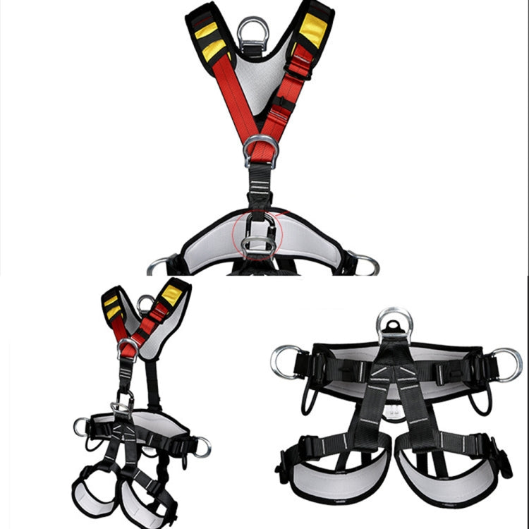 Skanto | XINDA XDA9516 Outdoor Climbing Polyester High-Strength Rope Adjustable Descender Full Body Safety Harness