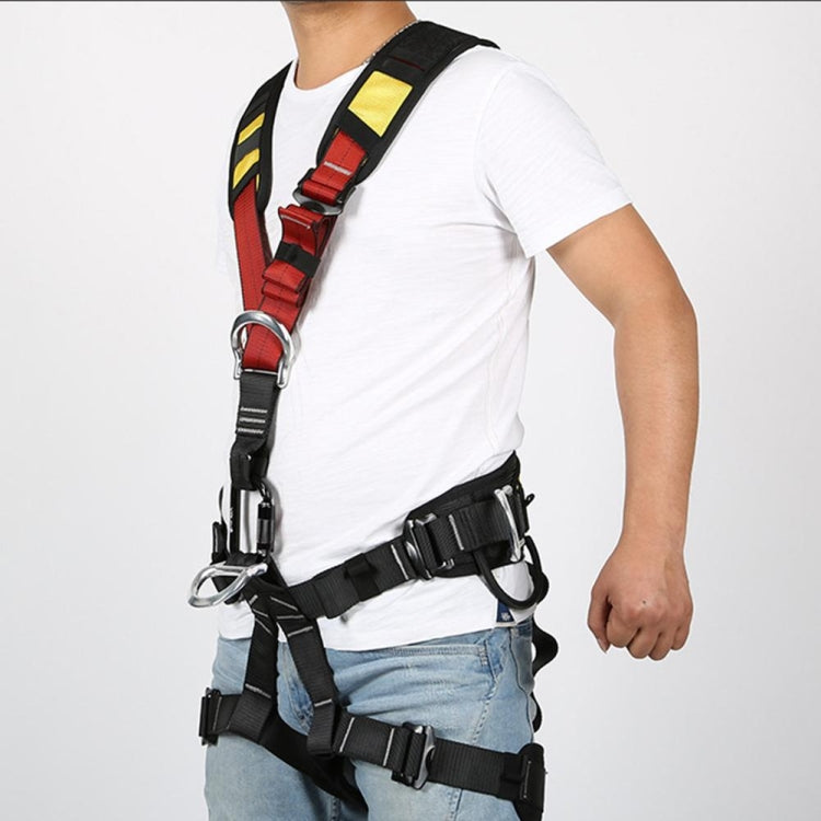 Skanto | XINDA XDA9516 Outdoor Climbing Polyester High-Strength Rope Adjustable Descender Full Body Safety Harness