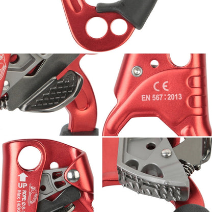 BowLift | XINDA TP-8606 Outdoor Climbing Air Work Anti-Fall Handheld Rope Gripper for 8-12mm Diameter Rope Right (Orange)