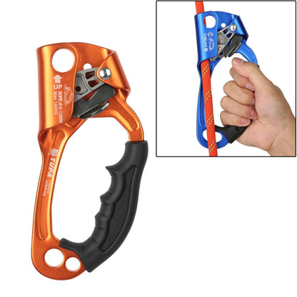 Skanto | XINDA TP-8606 Outdoor Climbing Aerial Work Fall Protection Handheld Rope Ascender for 8-12mm Diameter Rope Right (Orange)