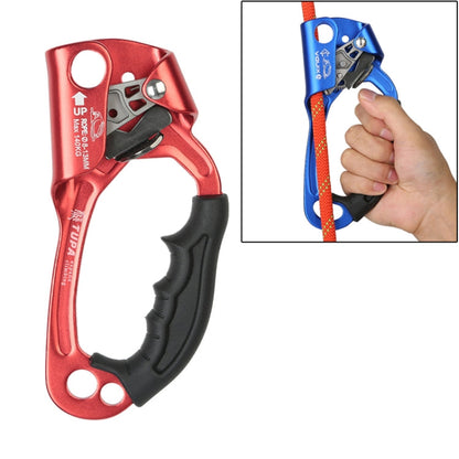 Skanto | XINDA TP-8606 Outdoor Climbing Arborist Anti-fall Handheld Rope Grab for 8-12mm Diameter Rope Right (Red)