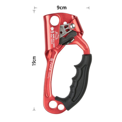 Skanto | XINDA TP-8606 Outdoor Climbing Arborist Anti-fall Handheld Rope Grab for 8-12mm Diameter Rope Right (Red)