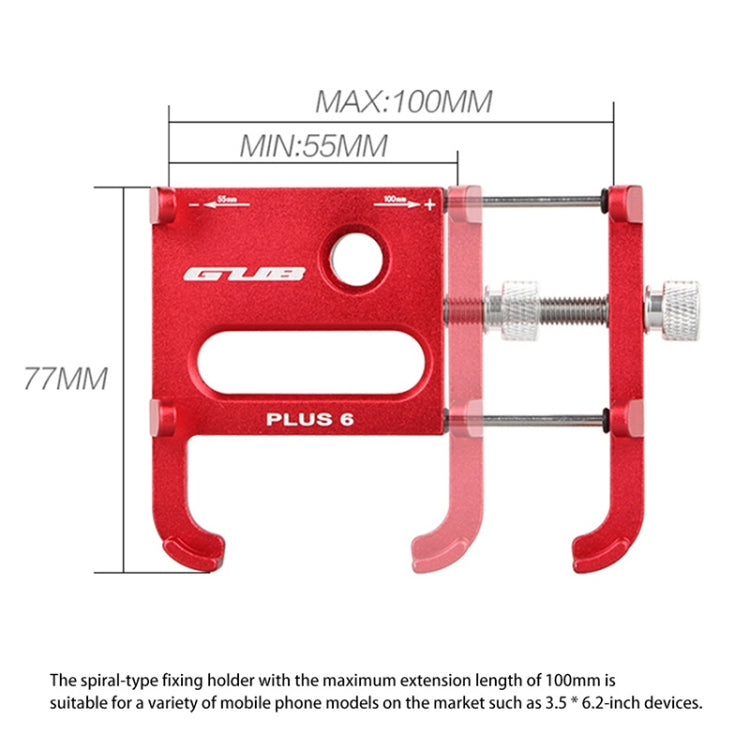 BowLift | GUB Plus 6 Aluminum Alloy MTB Bike Phone Holder (Black)