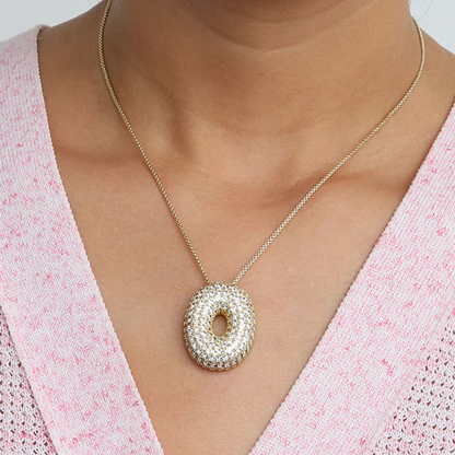 BowLift | Chunky Bubble Diamond Dazzle Initial Necklaces