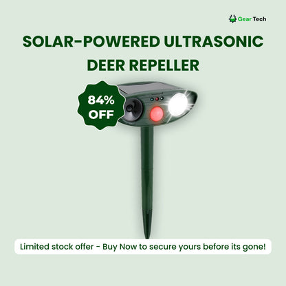 Kalsten | Solar-Powered Ultrasonic Deer Repeller - Effective Deer Deterrent for Gardens & Yards in 48 Hours