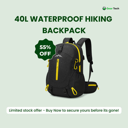 Skanto | 40L Waterproof Hiking Backpack with Multiple Compartments for Outdoor Adventures and Travel