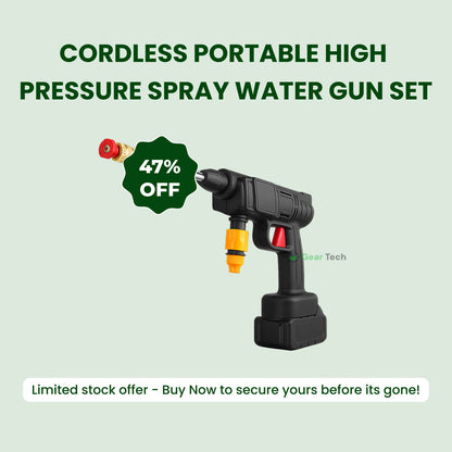 Skanto | Cordless Portable High-Pressure Spray Water Gun Set | Ideal for Cleaning Cars, Patios & Garden Furniture