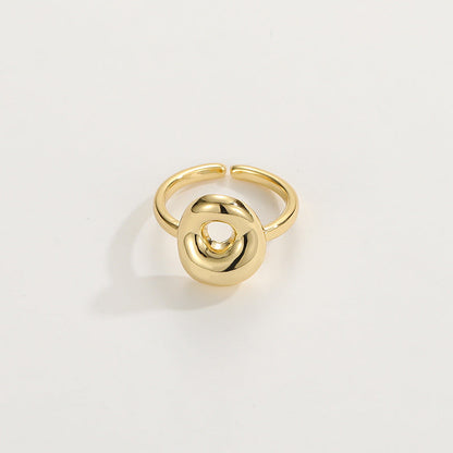 BowLift | Cute Bubble Letter Initial Ring