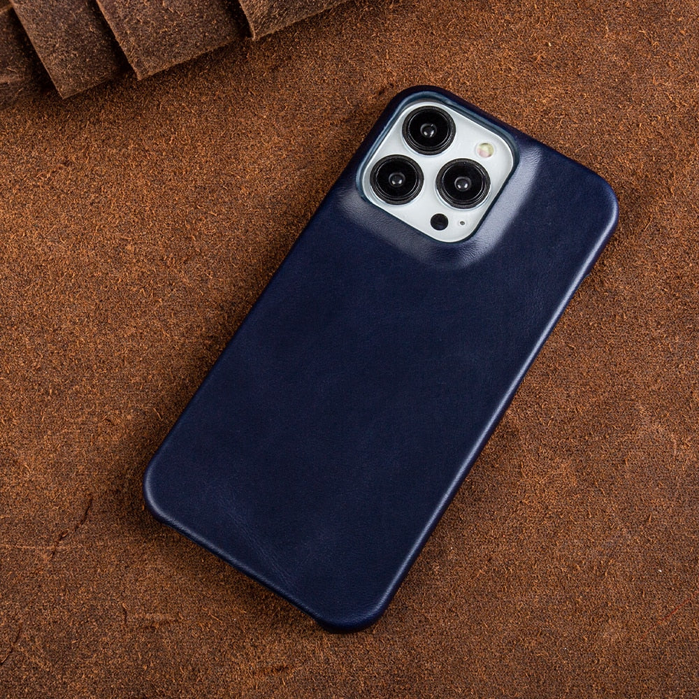 Skanto | Oil Wax Genuine Leather Apple iPhone Case
