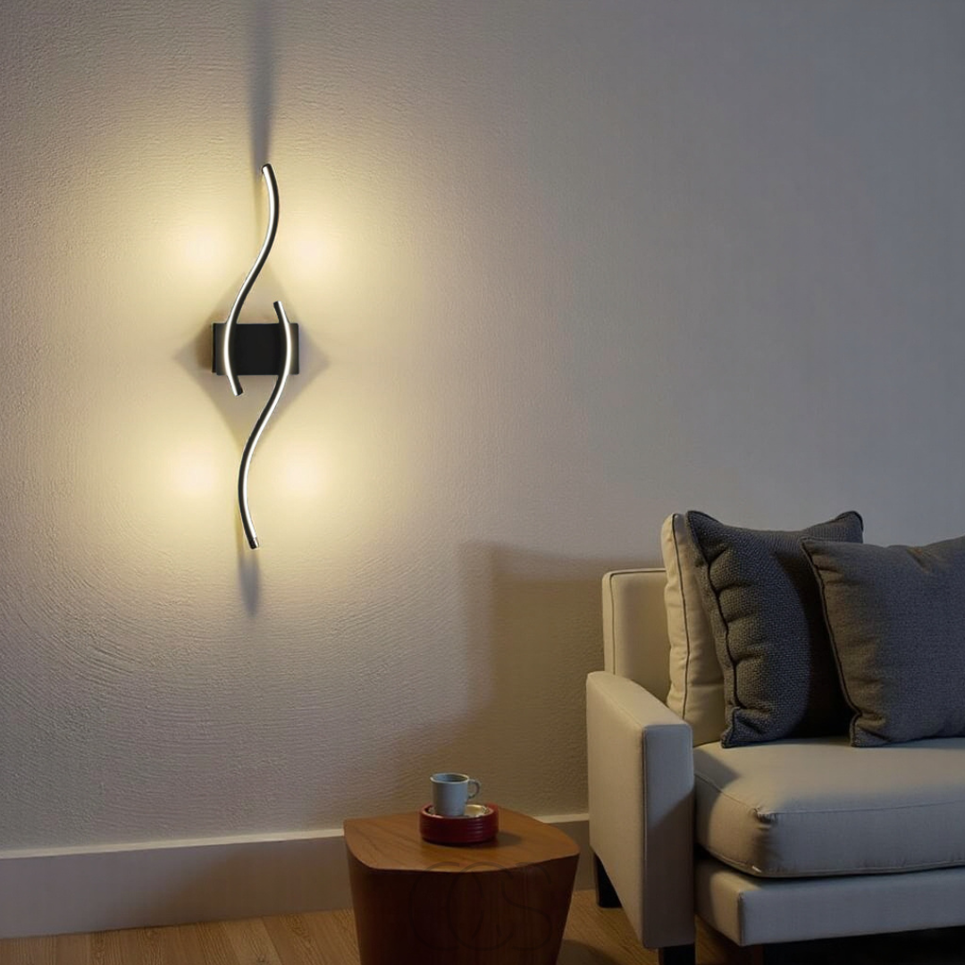 Skanto Skanto | Minimalist Black LED Wall Lamp – Modern Remote Controlled Ambient Light