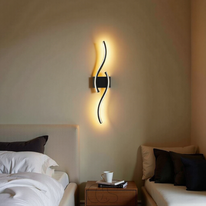 Skanto Skanto | Minimalist Black LED Wall Lamp – Modern Remote Controlled Ambient Light