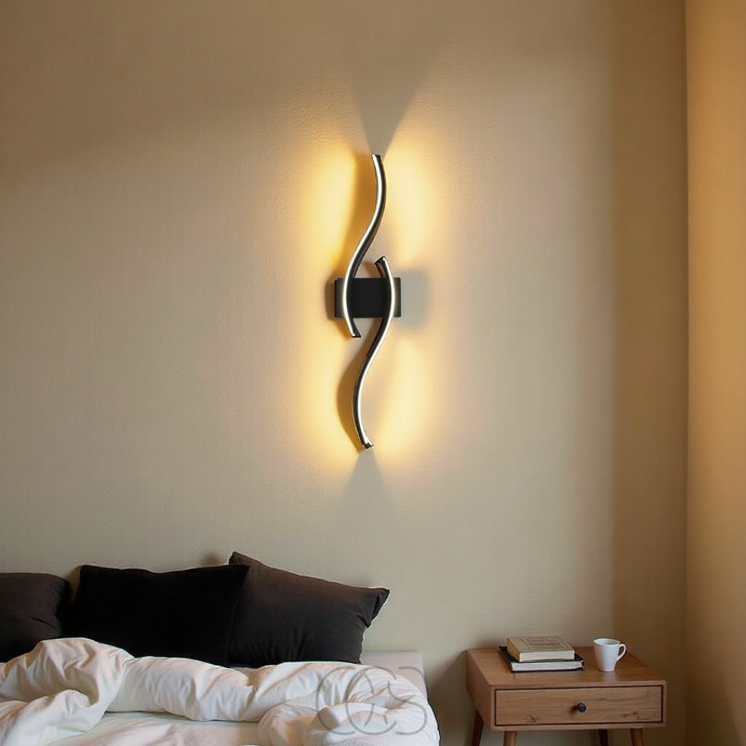 Skanto Skanto | Minimalist Black LED Wall Lamp – Modern Remote Controlled Ambient Light