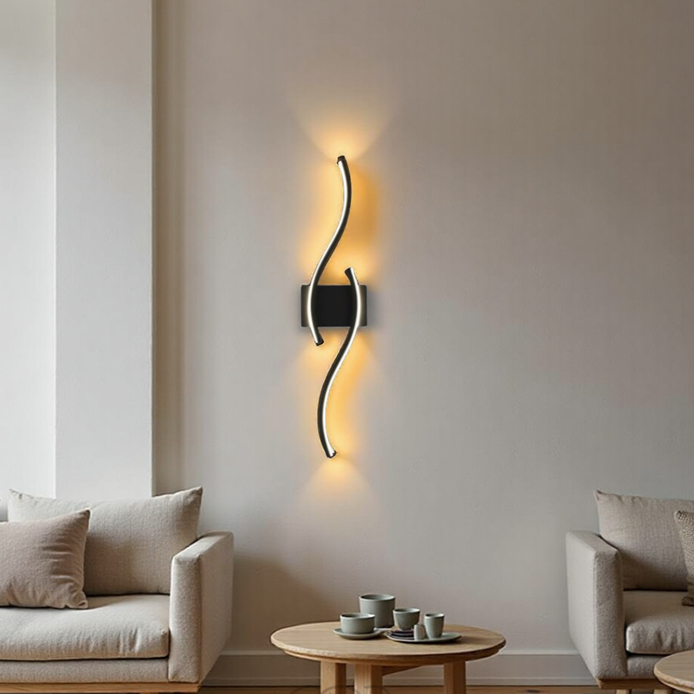 Skanto Skanto | Minimalist Black LED Wall Lamp – Modern Remote Controlled Ambient Light