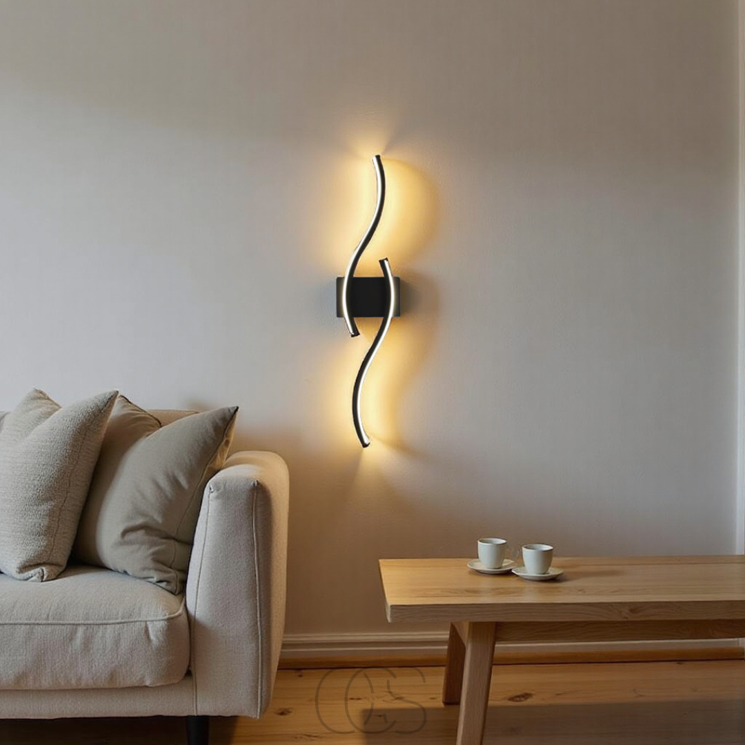 Skanto Skanto | Minimalist Black LED Wall Lamp – Modern Remote Controlled Ambient Light