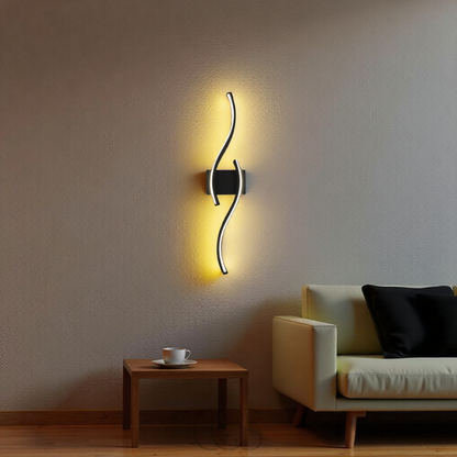 Skanto Skanto | Minimalist Black LED Wall Lamp – Modern Remote Controlled Ambient Light
