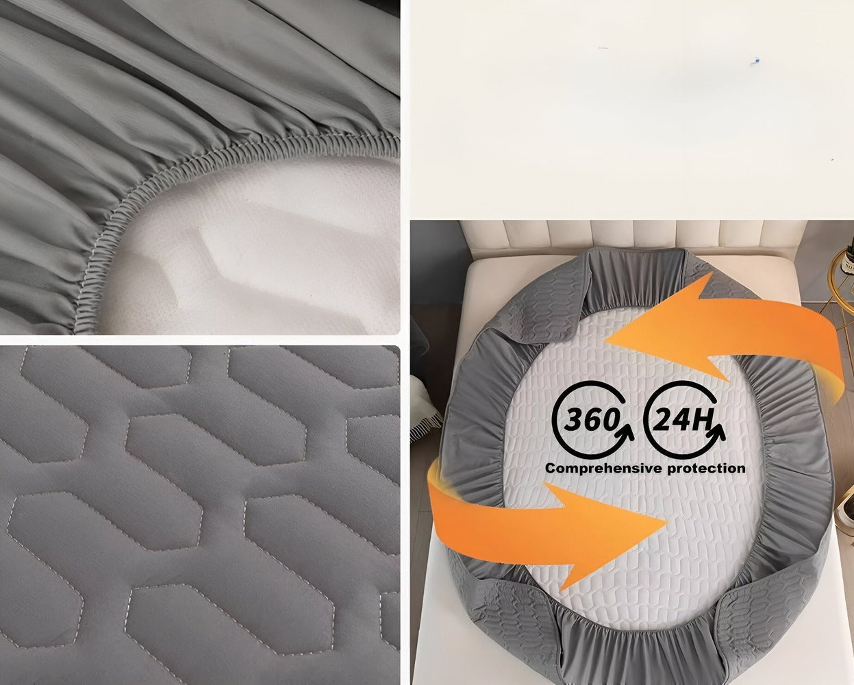 Skanto | FlexiBed Mattress Protector – Waterproof, Breathable, and Washable with Elastic Fit