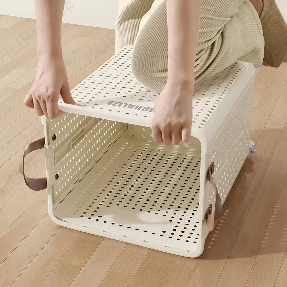RollEase Foldable Laundry Basket – With Wheels, Compact & Durable for easy transport | Brehn