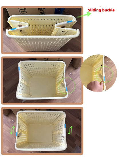 RollEase Foldable Laundry Basket – With Wheels, Compact & Durable for easy transport | Brehn