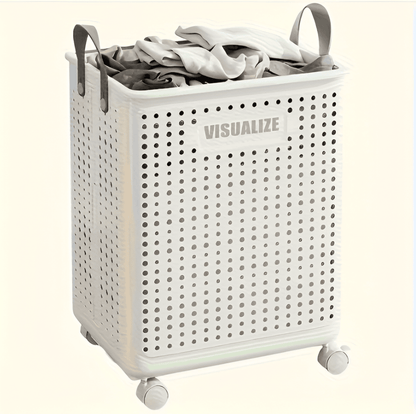 RollEase Foldable Laundry Basket – With Wheels, Compact & Durable for easy transport | Brehn