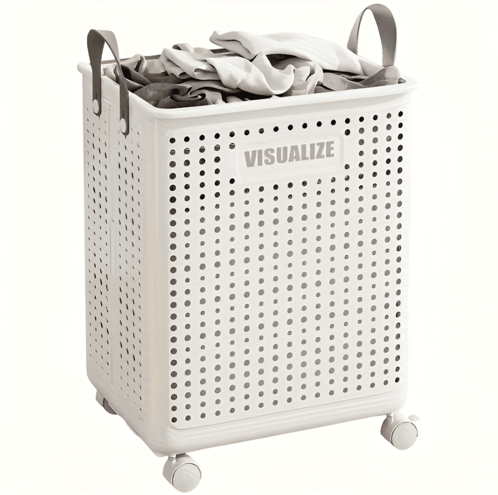 RollEase Foldable Laundry Basket – With Wheels, Compact & Durable for easy transport | Brehn
