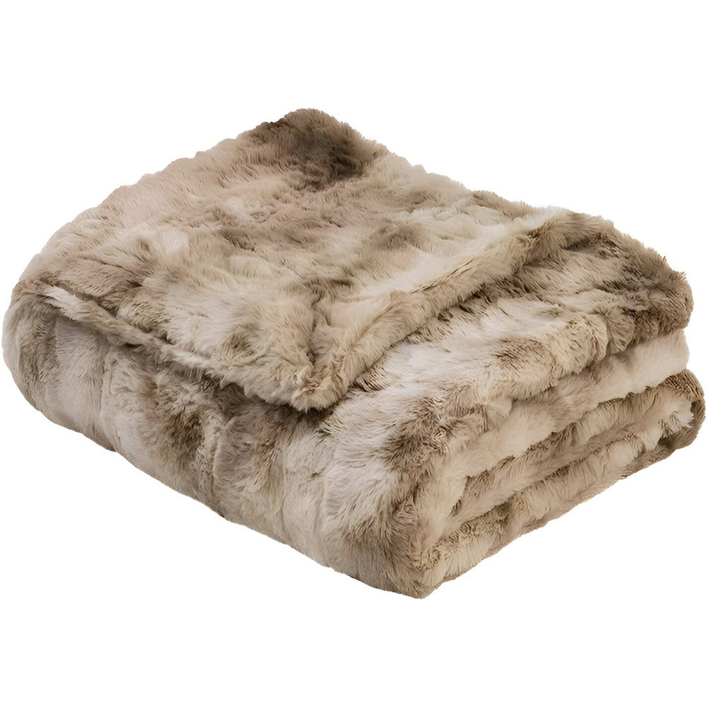 Skanto | Soft Velour Winter Blanket – Warm Coral Fleece Throw in Batik Style