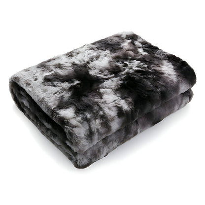 Skanto | Soft Velour Winter Blanket – Warm Coral Fleece Throw in Batik Style