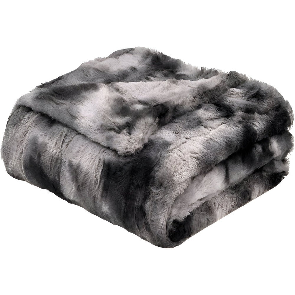Skanto | Soft Velour Winter Blanket – Warm Coral Fleece Throw in Batik Style